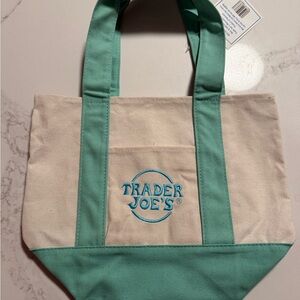 Trader Joe's Mini Pastel Green Tote Bag